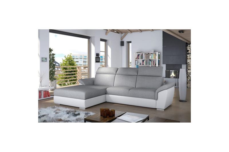 Hörnsoffa Eltap Trevisco 272x216x100 cm - Sawana 21, Soft 17, Grå, Vänster - Möbler - Soffa - Bäddsoffa
