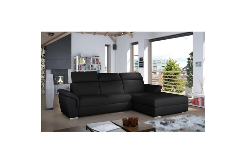 Hörnsoffa Eltap Trevisco 272x216x100 cm - Soft 11, Svart, Höger - Möbler - Soffa - Bäddsoffa