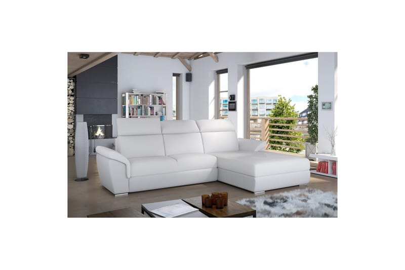 Hörnsoffa Eltap Trevisco 272x216x100 cm - Soft 17, Vit, Höger - Möbler - Soffa - Bäddsoffa