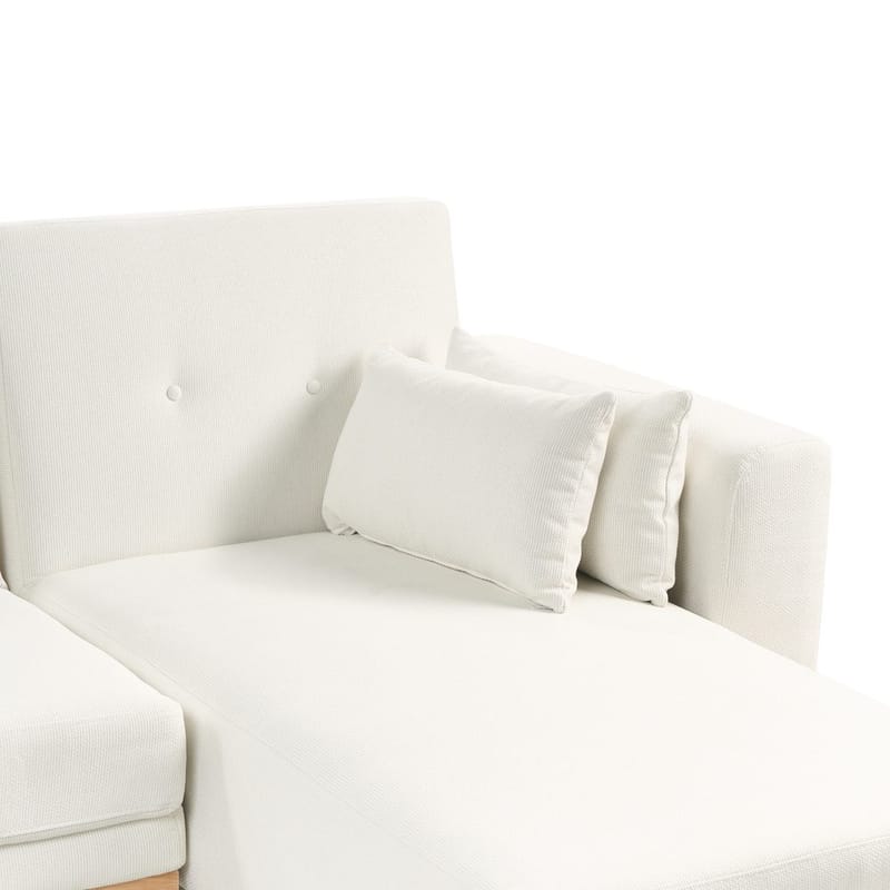 Hörnsoffa Kaarina - Vit, brun - Möbler - Soffa - Bäddsoffa