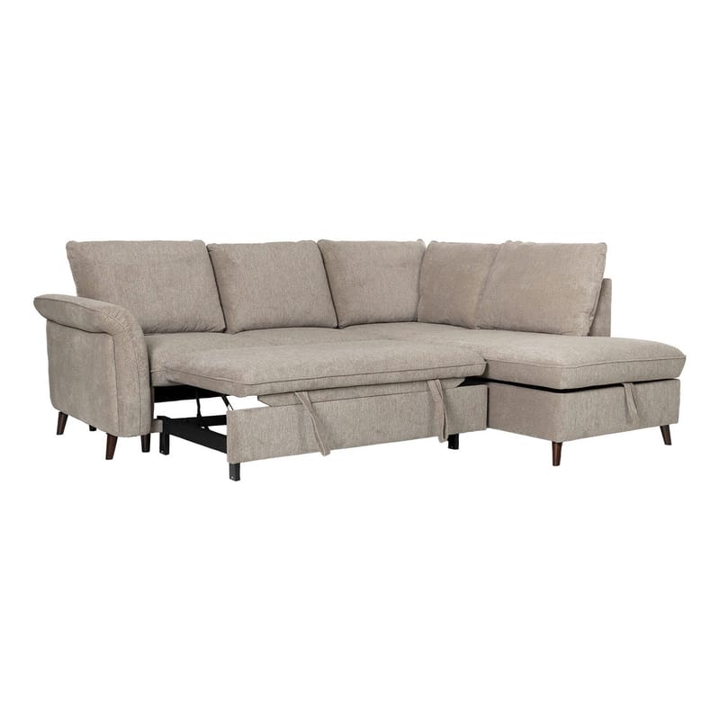 Hörnsoffa Lindy ljusbrun Högerhörn - ljusbrun - Möbler - Soffa - Bäddsoffa