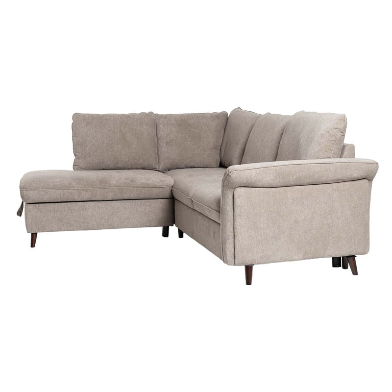Hörnsoffa Lindy Vänsterhörn - ljusbrun - Möbler - Soffa - Bäddsoffa