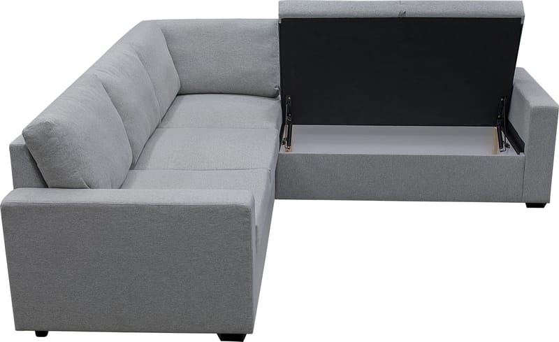 Hörnsoffa med bäddfunktion och förvaring - Grå - Möbler - Soffa - Bäddsoffa
