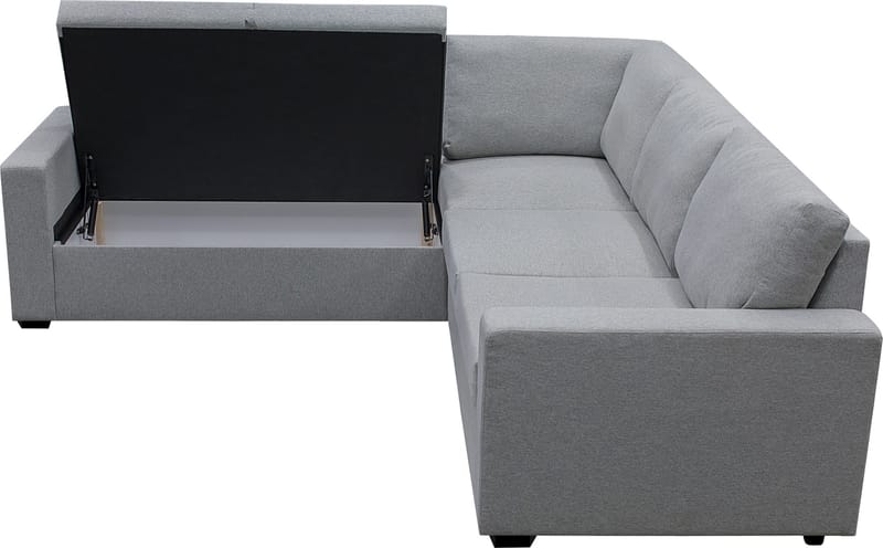 Hörnsoffa med bäddfunktion och förvaring - Grå - Möbler - Soffa - Bäddsoffa