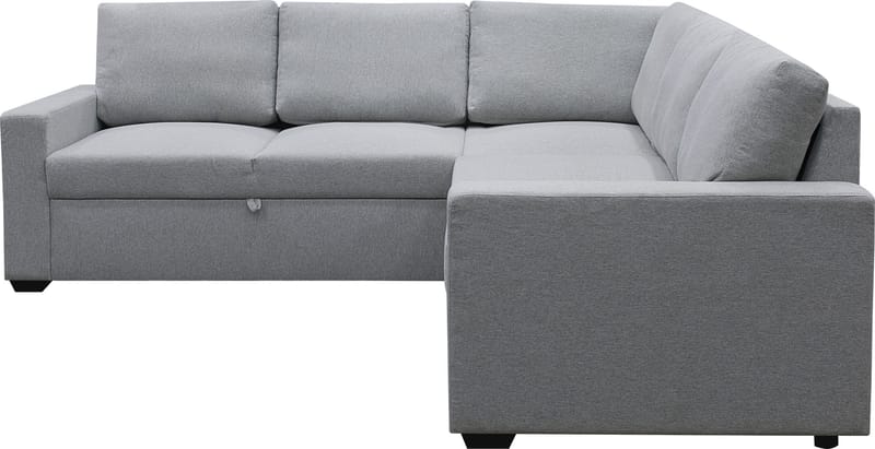Hörnsoffa med bäddfunktion och förvaring, Grå