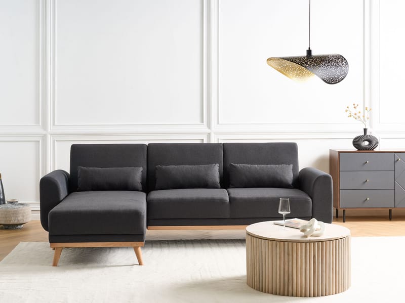 Hörnsoffa Ollsta Högervänd - Svart - Möbler - Soffa - Bäddsoffa