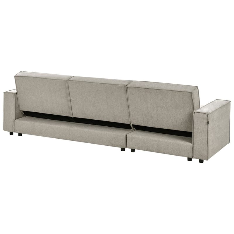 Hörnsoffa Romedal II - Beige, svart/Högervänd - Möbler - Soffa - Bäddsoffa