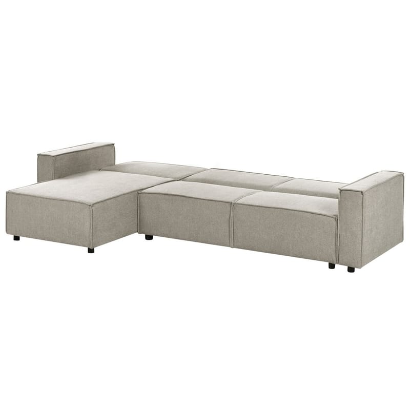 Hörnsoffa Romedal II - Beige, svart/Högervänd - Möbler - Soffa - Bäddsoffa
