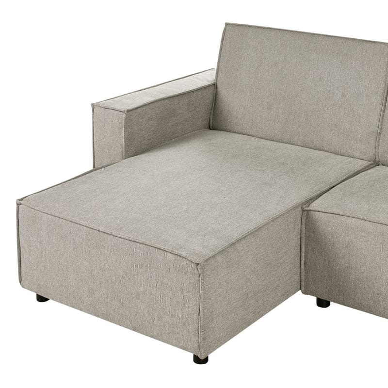 Hörnsoffa Romedal II - Beige, svart/Högervänd - Möbler - Soffa - Bäddsoffa
