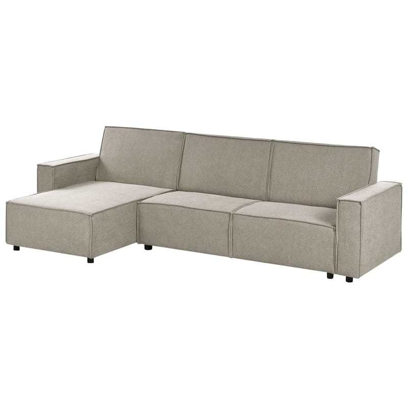 Hörnsoffa Romedal II - Beige, svart/Högervänd - Möbler - Soffa - Bäddsoffa