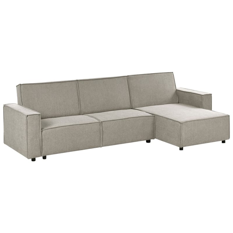 Hörnsoffa Romedal II - Beige, svart/Vänstervänd - Möbler - Soffa - Bäddsoffa