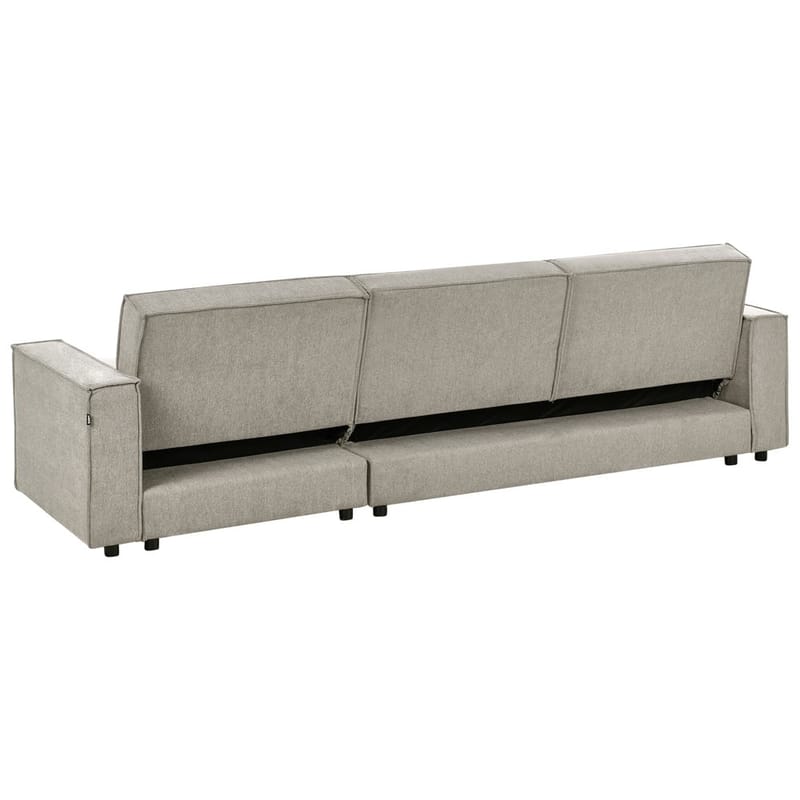 Hörnsoffa Romedal II - Beige, svart/Vänstervänd - Möbler - Soffa - Bäddsoffa