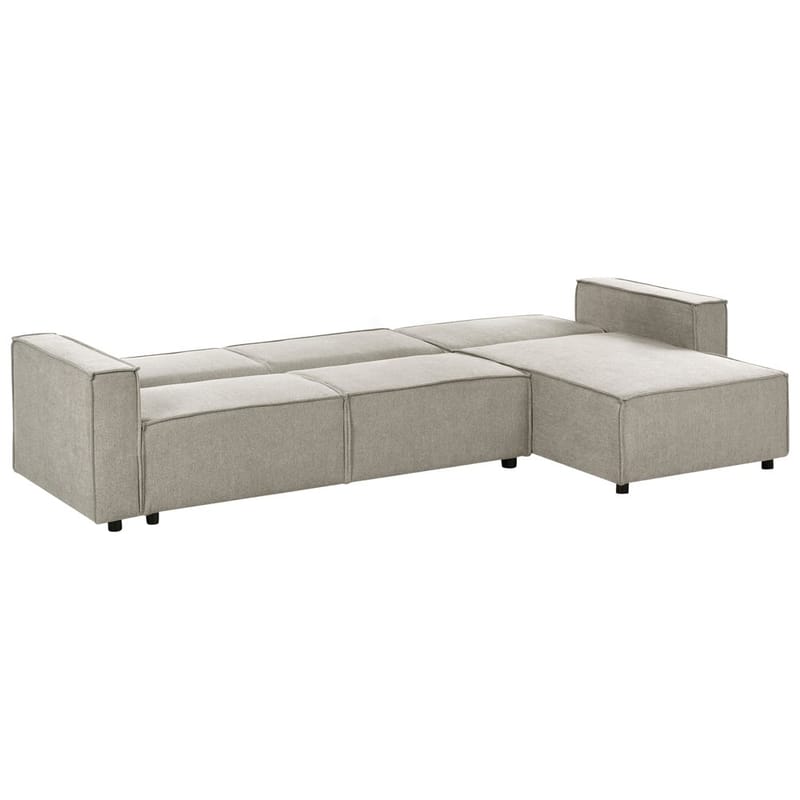Hörnsoffa Romedal II - Beige, svart/Vänstervänd - Möbler - Soffa - Bäddsoffa
