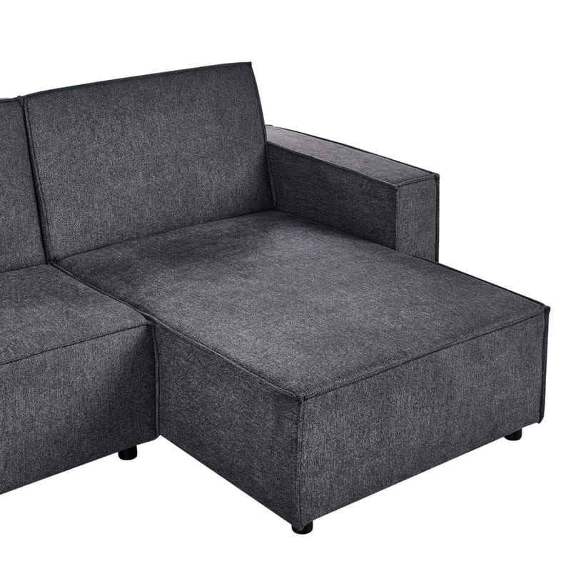 Hörnsoffa Romedal II - Grå, svart/Vänstervänd - Möbler - Soffa - Bäddsoffa