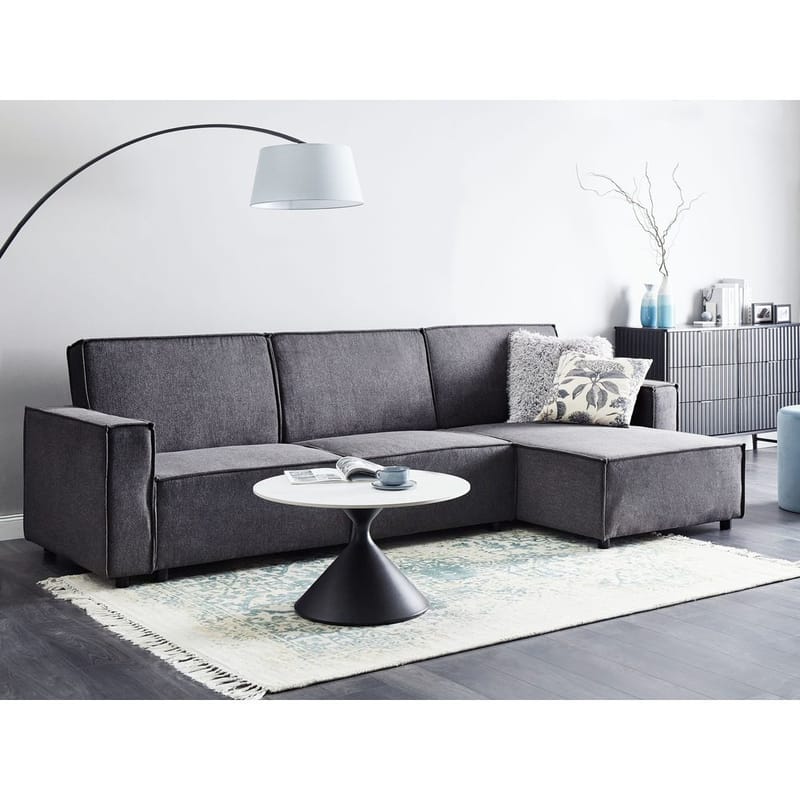 Hörnsoffa Romedal II - Grå, svart/Vänstervänd - Möbler - Soffa - Bäddsoffa