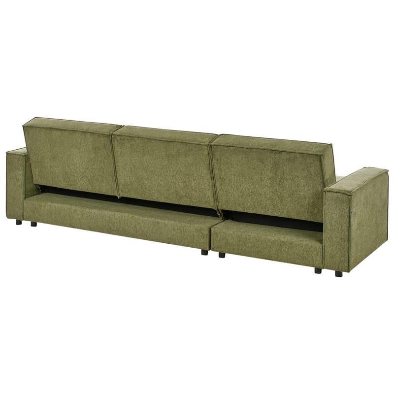 Hörnsoffa Romedal II - Grön, Svart/Högervänd - Möbler - Soffa - Bäddsoffa