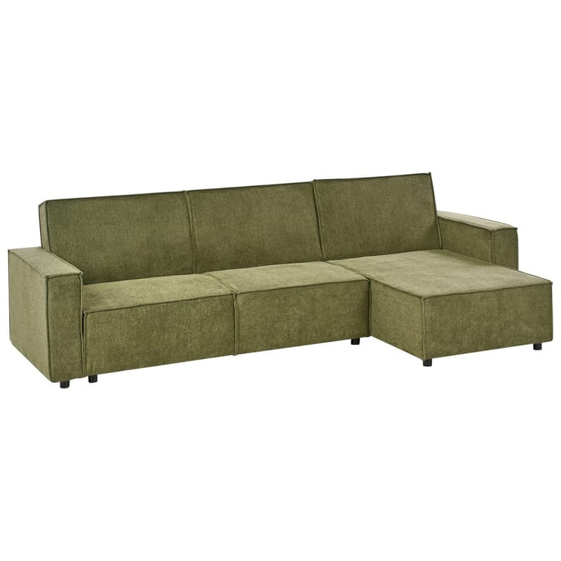 Hörnsoffa Romedal II - Grön, Svart/Vänstervänd - Möbler - Soffa - Bäddsoffa