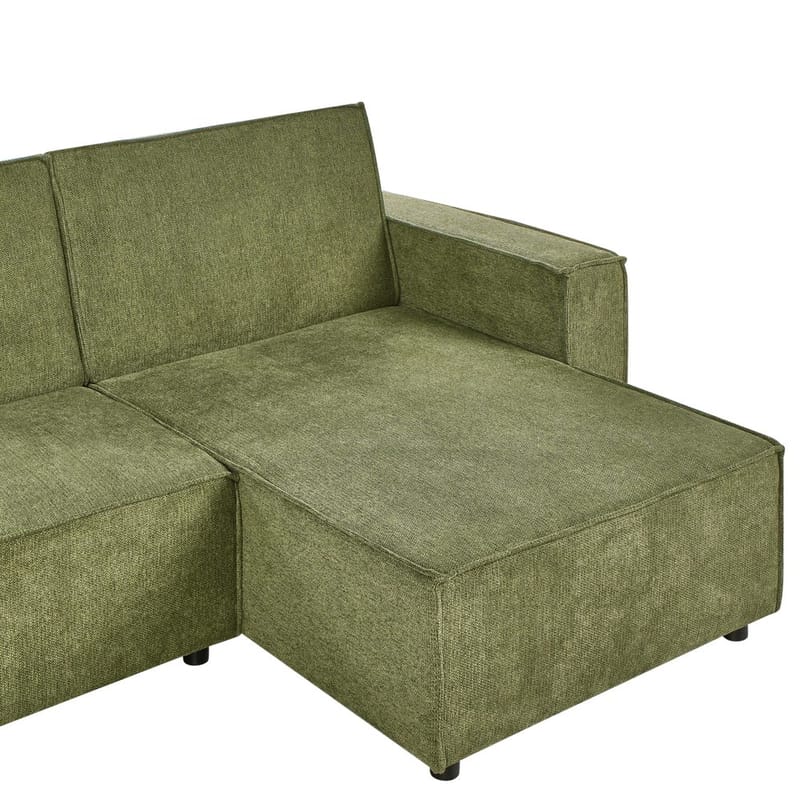 Hörnsoffa Romedal II - Grön, Svart/Vänstervänd - Möbler - Soffa - Bäddsoffa