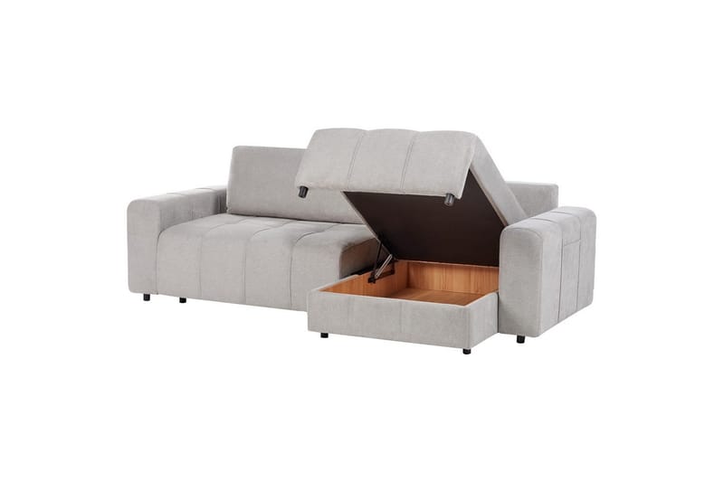 Hörnsoffa till vänster Vänstervänd Innvik - Grå, 213x156 cm - Möbler - Soffa - Bäddsoffa