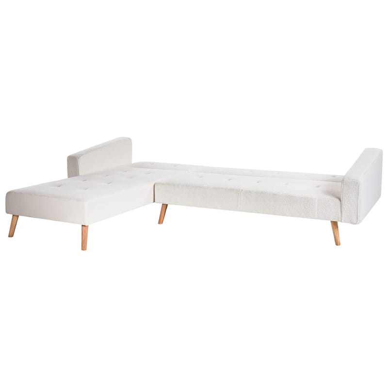 Hörnsoffa Vadso - Vit, ljust trä/Högervänd - Möbler - Soffa - Bäddsoffa