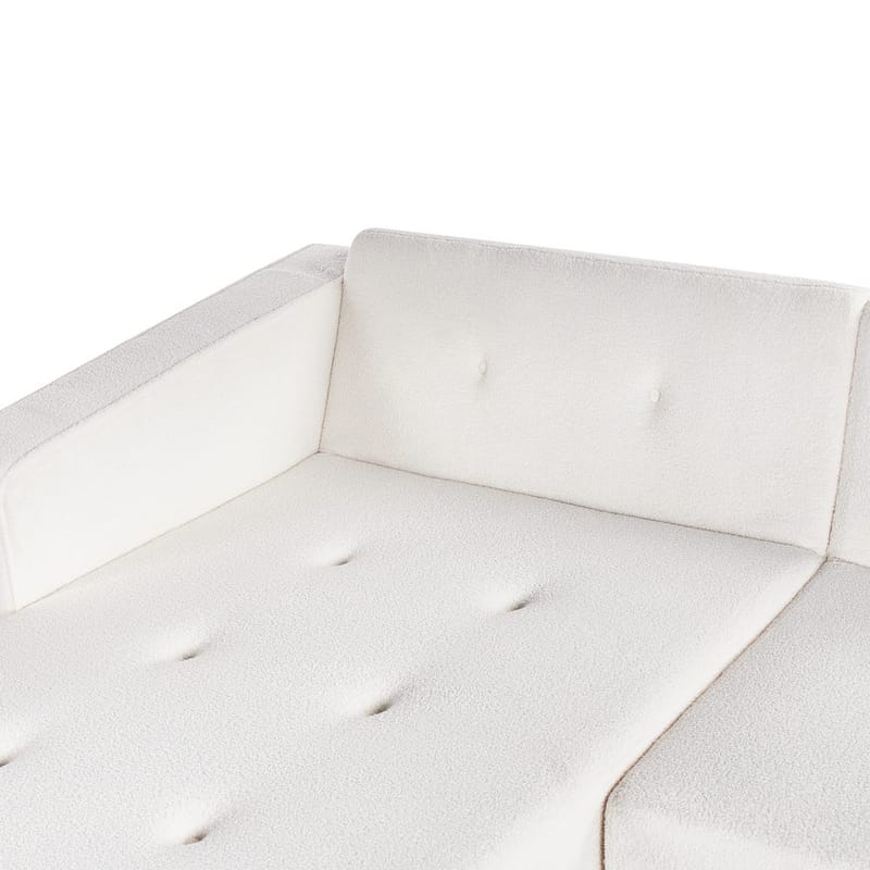 Hörnsoffa Vadso - Vit, ljust trä/Högervänd - Möbler - Soffa - Bäddsoffa