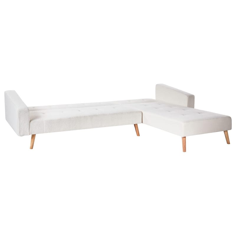 Hörnsoffa Vadso - Vit, ljust trä/Vänstervänd - Möbler - Soffa - Bäddsoffa