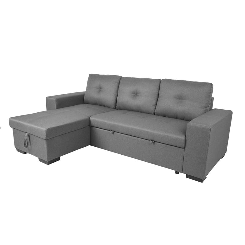 Hörnsoffbädd Carita - grå - Möbler - Soffa - Bäddsoffa