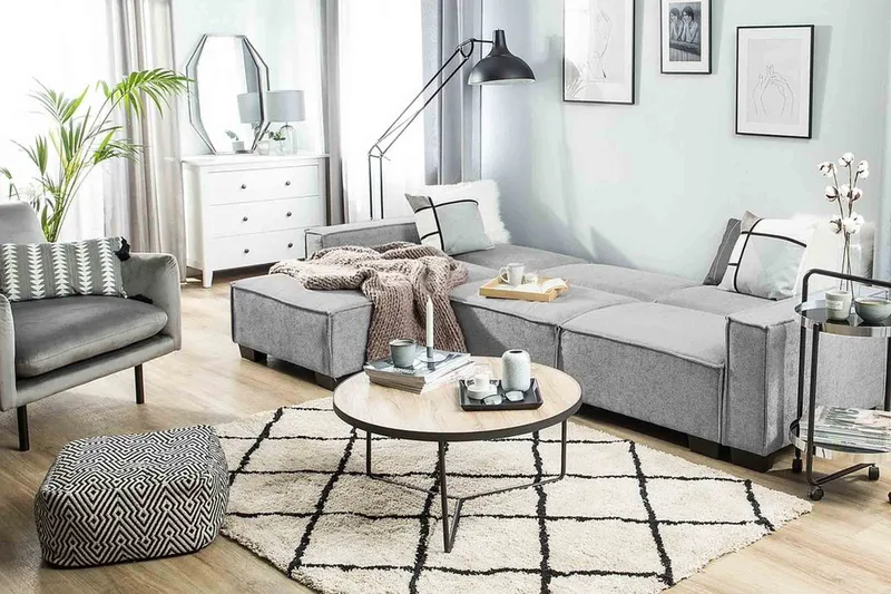 Halsnead Hörnbäddsoffa Höger - Grå - Möbler - Soffa - Bäddsoffa