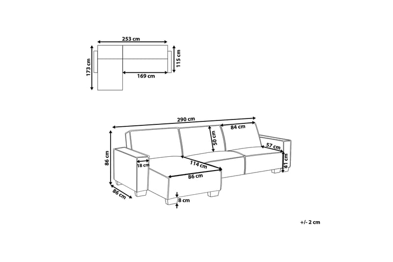 Halsnead Hörnbäddsoffa Höger - Grå - Möbler - Soffa - Bäddsoffa