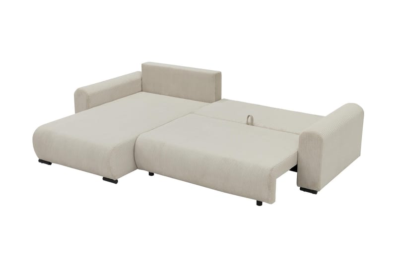 Handda 3-sits Vänstervänd Bäddsoffa med Divan och Schäslong i Tyg - Beige - Möbler - Soffa - Bäddsoffa