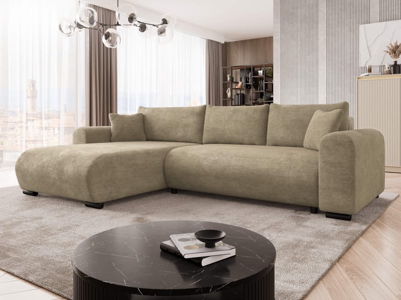Handda 4-sits Bäddsoffa med Divan Vänster - Beige - Möbler - Soffa - Bäddsoffa