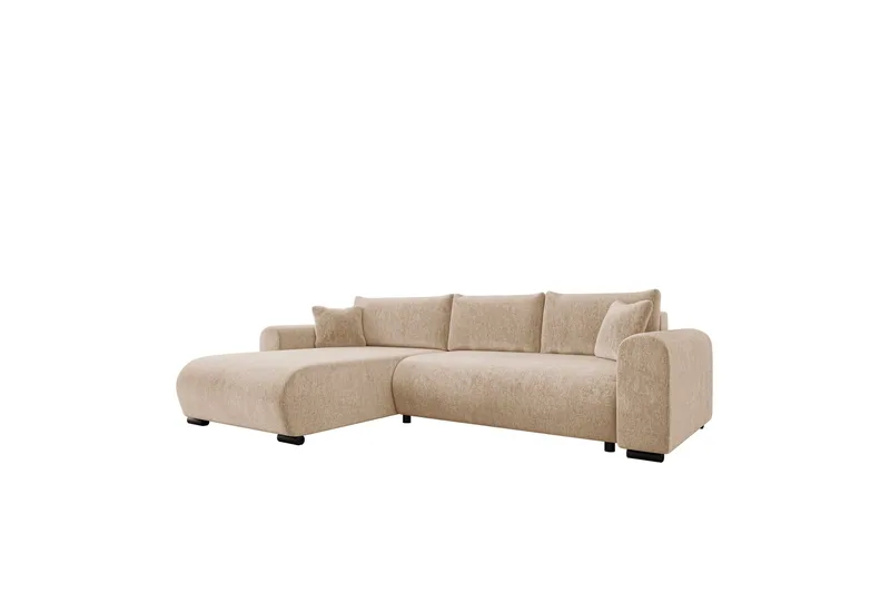 Handda Bäddsoffa med Divan 3-sits i Chenille - Beige - Möbler - Soffa - Bäddsoffa