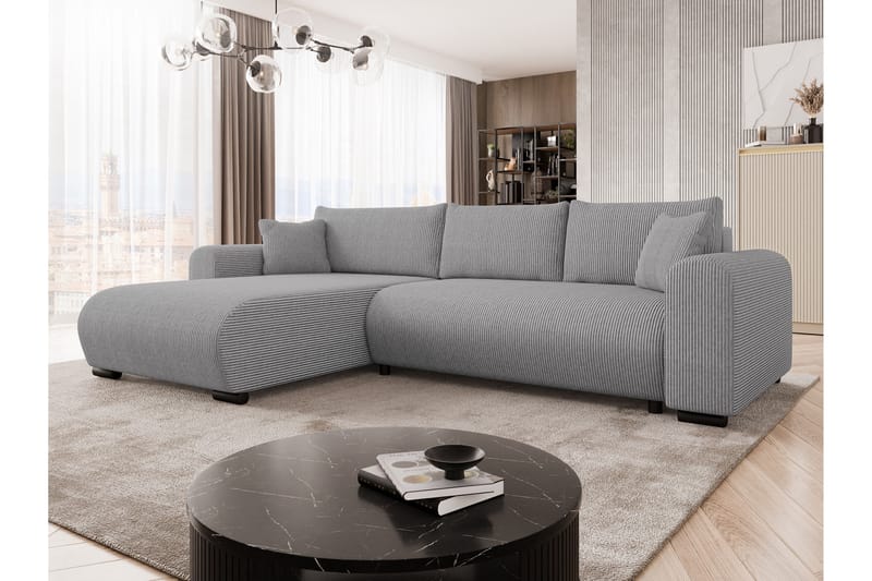 Handda Bäddsoffa med Divan 3-sits i Manchester - Grå - Möbler - Soffa - Bäddsoffa