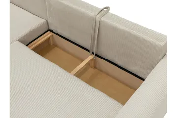 Handda Bäddsoffa med Divan 3-sits i Sammet - Gul - Möbler - Soffa - Bäddsoffa