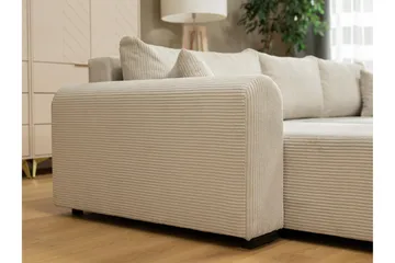 Handda Bäddsoffa med Divan 3-sits i Sammet - Gul - Möbler - Soffa - Bäddsoffa