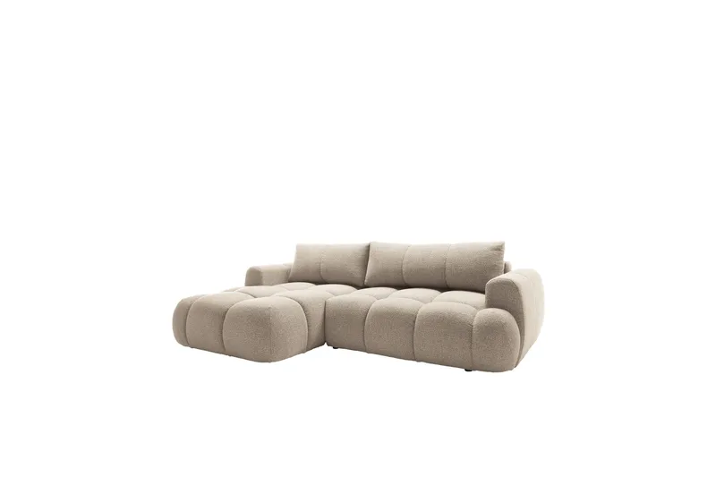Handu Bäddsoffa med Divan 3-sits i Bouclé - Beige - Möbler - Soffa - Bäddsoffa