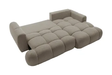 Handu Bäddsoffa med Divan 3-sits i Bouclé - Mörkgrå - Möbler - Soffa - Bäddsoffa