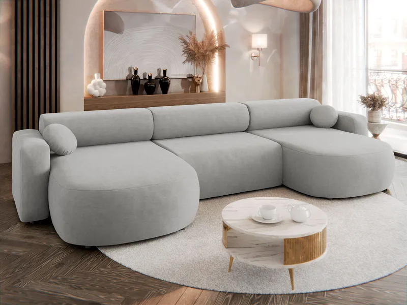 Hanish Bäddsoffa Dubbeldivan 5-sits - Grå - Möbler - Soffa - Bäddsoffa