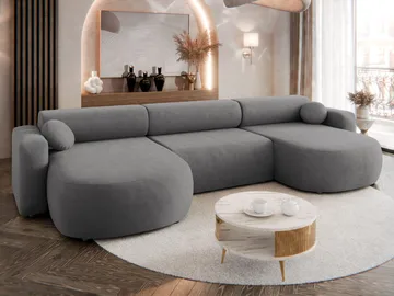 Hanish Bäddsoffa Dubbeldivan 5-sits - Grå - Möbler - Soffa - Bäddsoffa