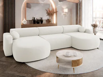 Hanish Bäddsoffa Dubbeldivan 5-sits - Vit - Möbler - Soffa - Bäddsoffa