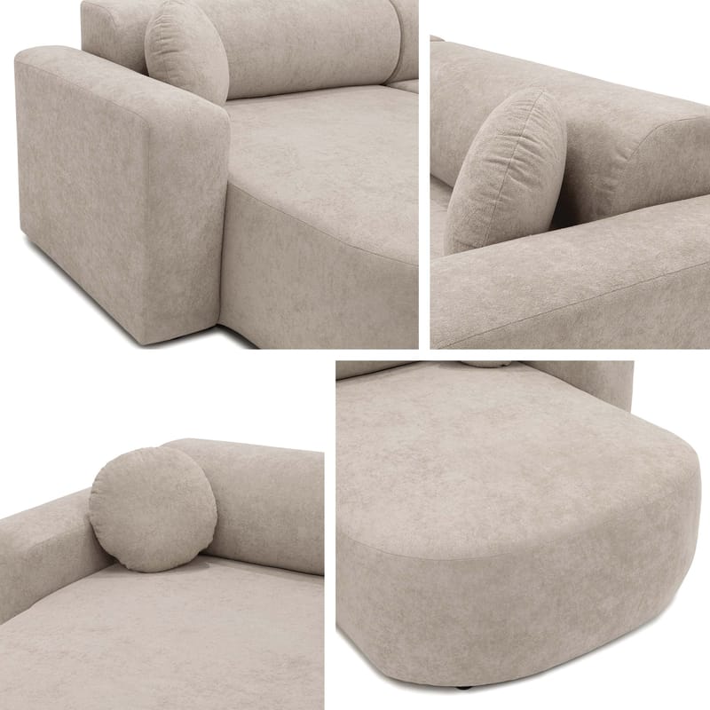Hanish Bäddsoffa Dubbeldivan 5-sits - Vit - Möbler - Soffa - Bäddsoffa