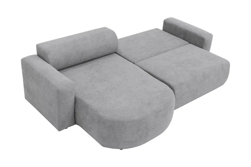 Hanish Bäddsoffa med Divan 3-sits i Plysch - Beige - Möbler - Soffa - Bäddsoffa