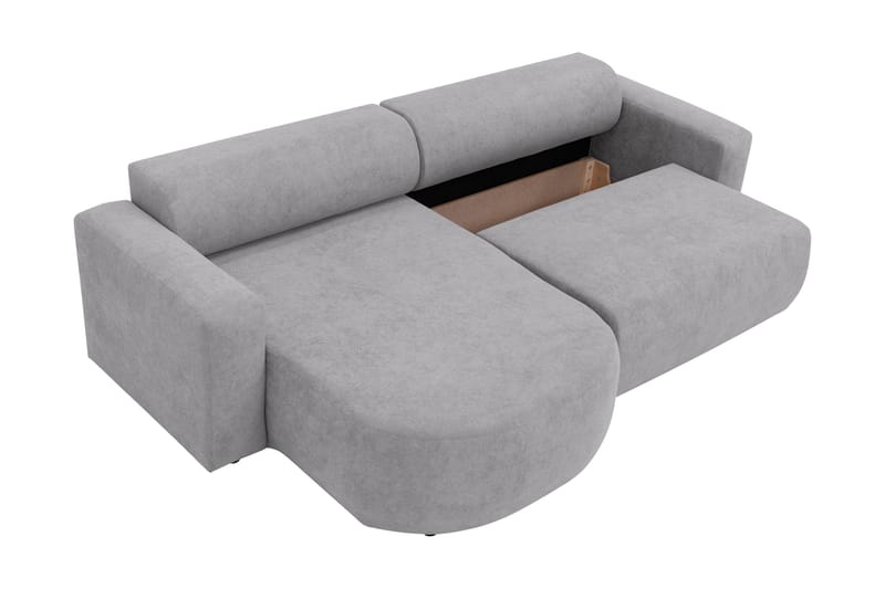 Hanish Bäddsoffa med Divan 3-sits i Plysch - Beige - Möbler - Soffa - Bäddsoffa