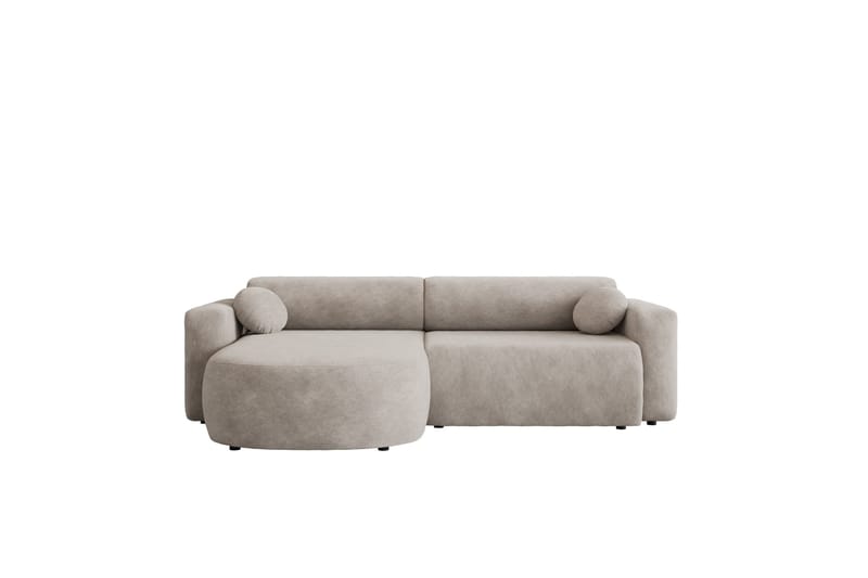Hanish Bäddsoffa med Divan 3-sits i Plysch - Beige - Möbler - Soffa - Bäddsoffa