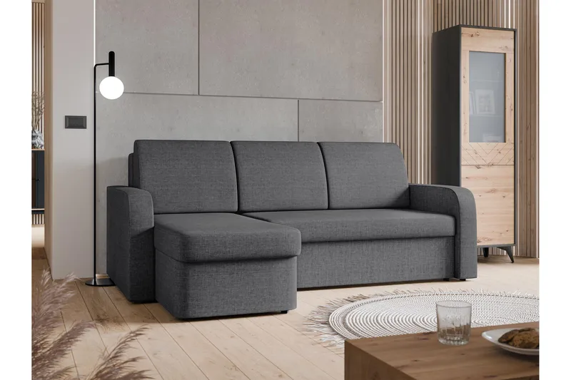 Hardev Bäddsoffa med Divan 3-sits - Grå - Möbler - Soffa - Bäddsoffa