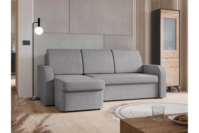 Hardev Bäddsoffa med Divan 3-sits - Grå - Möbler - Soffa - Bäddsoffa