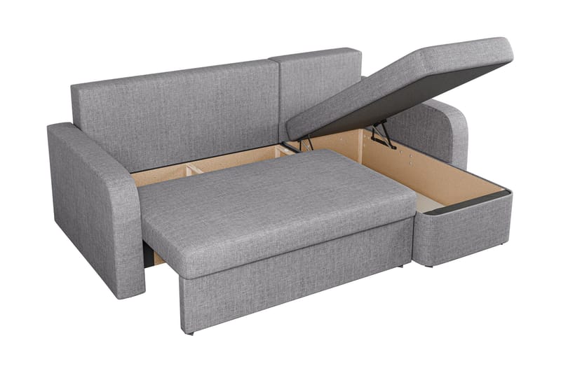 Hardev Bäddsoffa med Divan 3-sits - Grå - Möbler - Soffa - Bäddsoffa