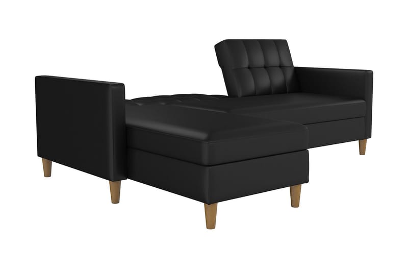 Hartford 3-sits Divanbäddsoffa Konstläder/Svart - Dorel Home - Bäddsoffa - Bäddsoffa divan