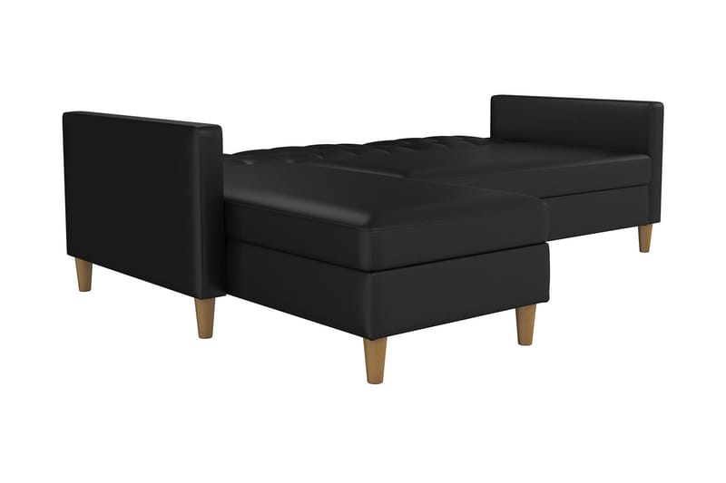 Hartford 3-sits Divanbäddsoffa Konstläder/Svart - Dorel Home - Bäddsoffa - Bäddsoffa divan