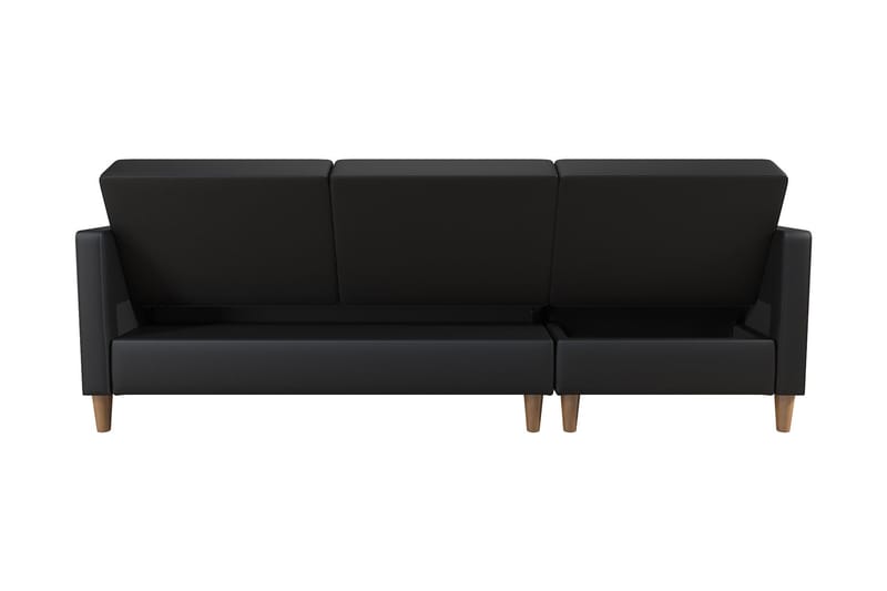 Hartford 3-sits Divanbäddsoffa Konstläder/Svart - Dorel Home - Bäddsoffa - Bäddsoffa divan